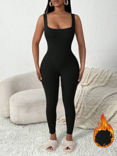Thermal Lined Casual Skinny Jumpsuit, Autumn/Winter Fall Clothes Women